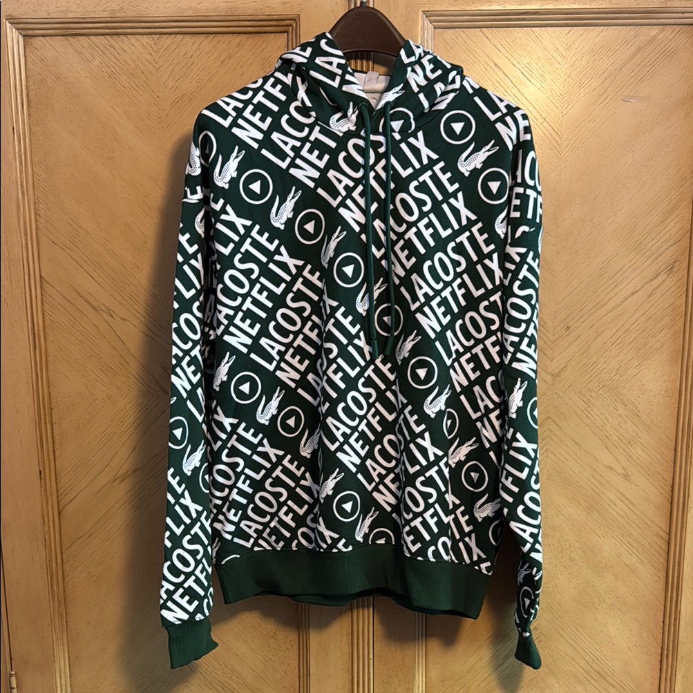 Men’s Lacoste X Netflix Loose Fit Organic Cotton Sweatshirt -Nwt - M
